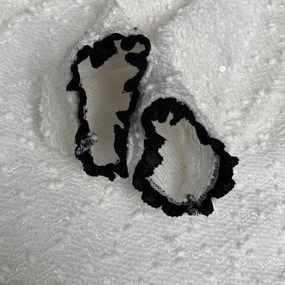 Beaded Pearl Sequin Blouse XS Modest Classic Peter Pan Collar Holiday Romantic - Picture 9 of 14